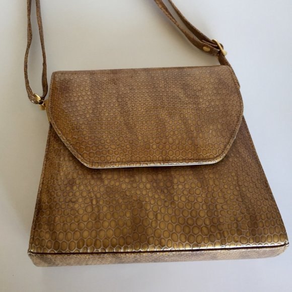 1960s Faux Snakeskin Shoulder bag - Picture 1 of 13